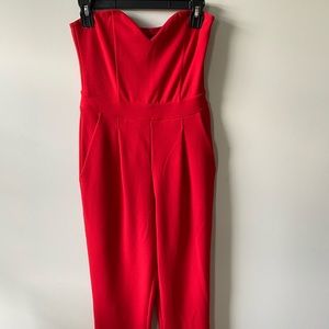EXPRESS red strapless jumper